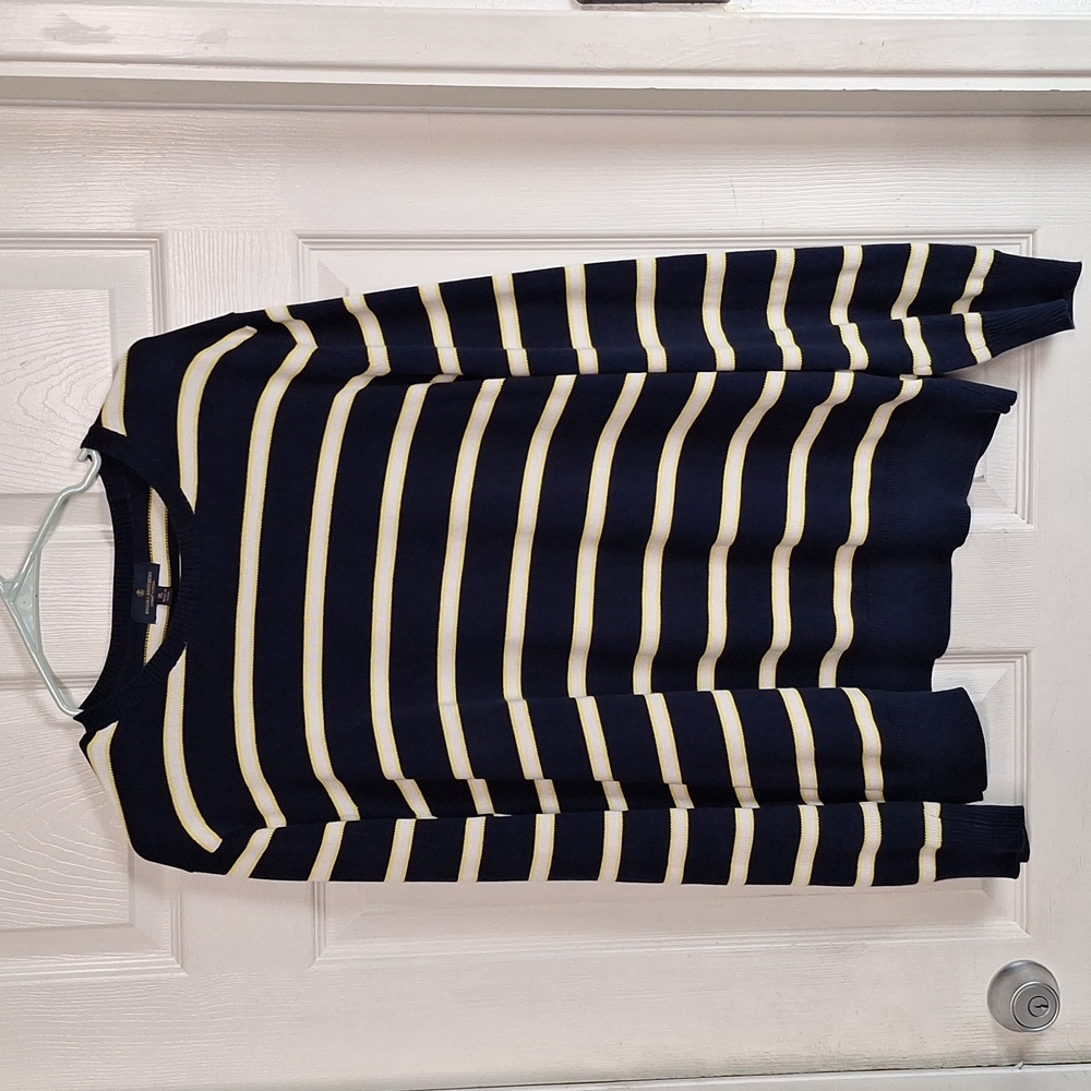 Brooks Brothers Sweater Mens XL Striped Supima Cotton Crewneck Pullover Preppy